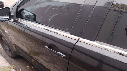 Exterior window trim stainless steel (4 pcs) for Mitsubishi Lancer X 2008- - image 1