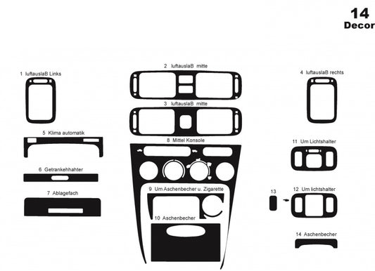 Dashboard Trim Covers for Toyota Corolla 1998-2002 - image 1