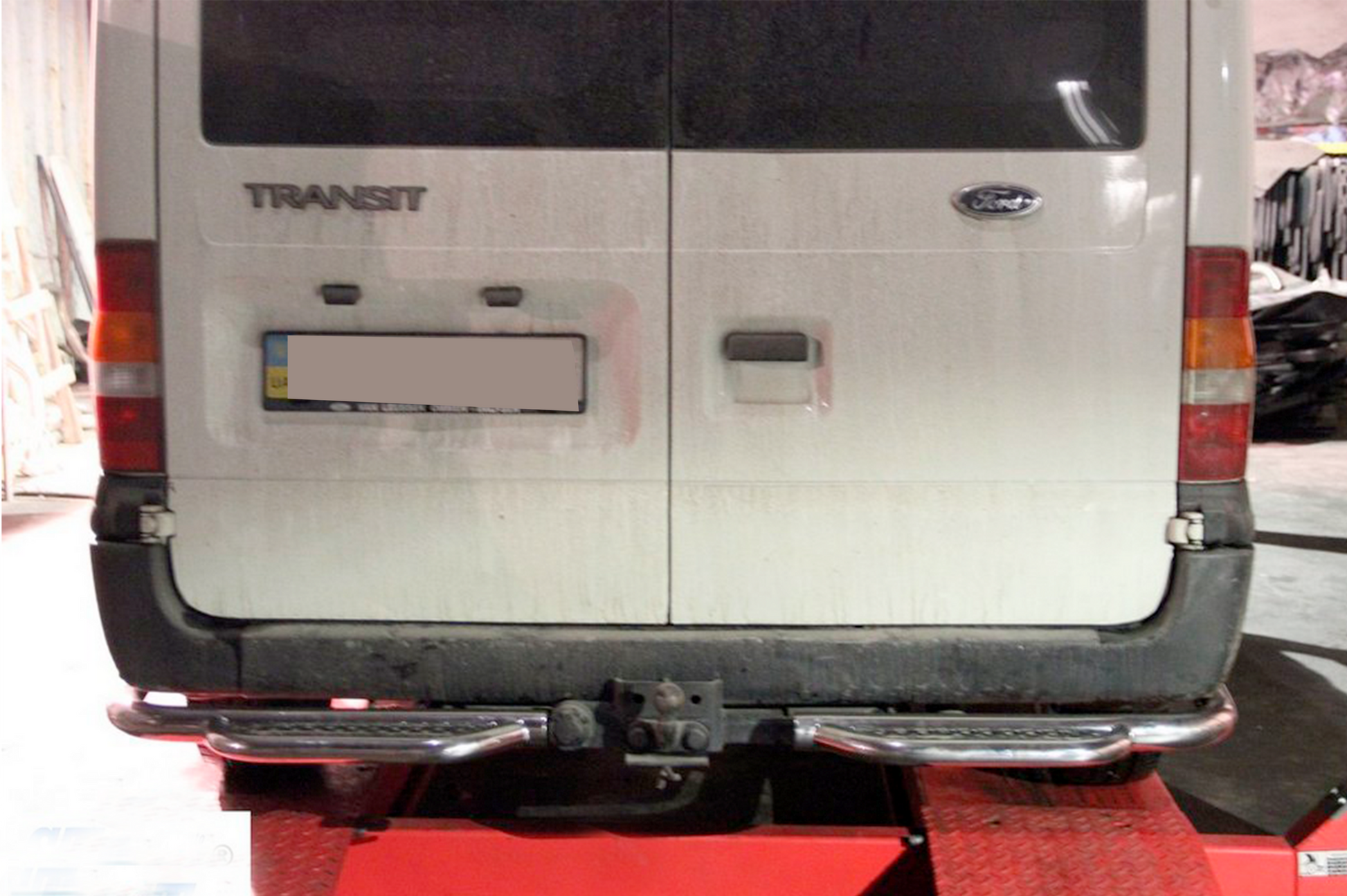 Rear protection step AK-Special (stainless steel) for Ford Transit 2000-2014 - image 3