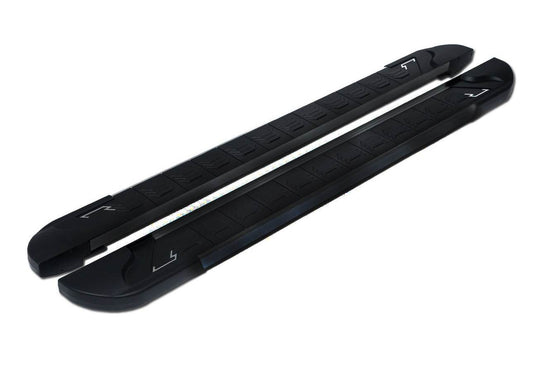 Side area RedLine Black (2 pcs., Aluminum) for SsangYong Rexton I 2001-2017 - Reelken Auto