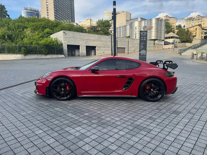 Side Skirts V3 (2016-2019, Carbon) for Porsche Boxster/Cayman 982 (718) 2016- - image 1