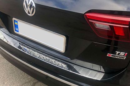 Rear bumper protector stainless steel (Carmos) for Volkswagen Tiguan 2016-2023 - image 5