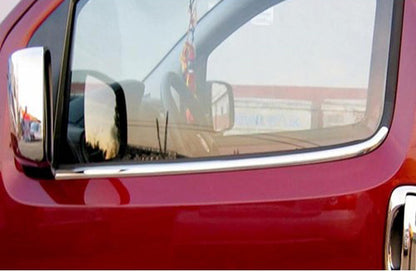 Outer glass edging (2 pcs, stainless steel) for Fiat Fiorino/Qubo - image 1