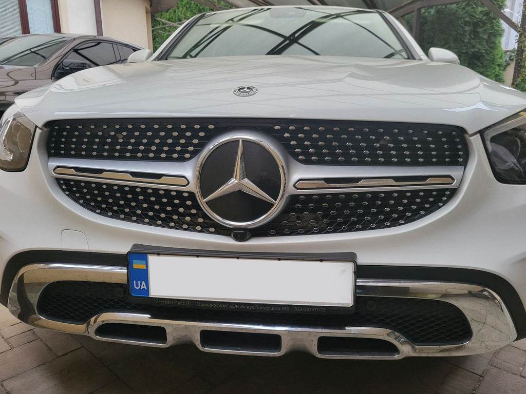 Front grill Diamond Silver (2020+) for Mercedes GLC coupe C253 - Reelken Auto