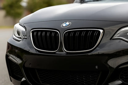 Kidneys M-Look (Gloss Black with Chrome Trim) for BMW 2 Series F22/F23 2014-2021 - image 1