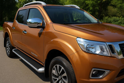 Mirror Covers (2 pcs, Stainless Steel) for Nissan Navara/NP300 2016- - image 1