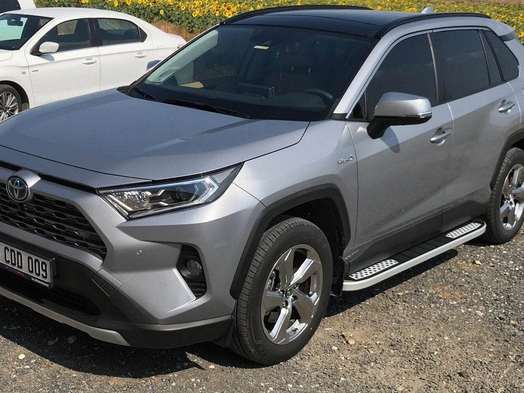 Side sills Tayga V2 (2 pieces, aluminum) for Toyota Rav 4 2019- - Reelken Auto