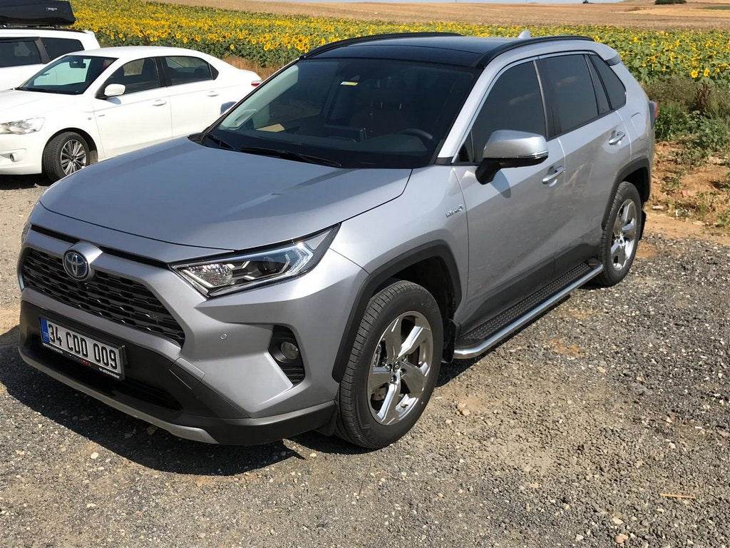 Maydos V2 side sills (2 pcs., aluminum with stainless steel) for Toyota Rav 4 2019- - Reelken Auto