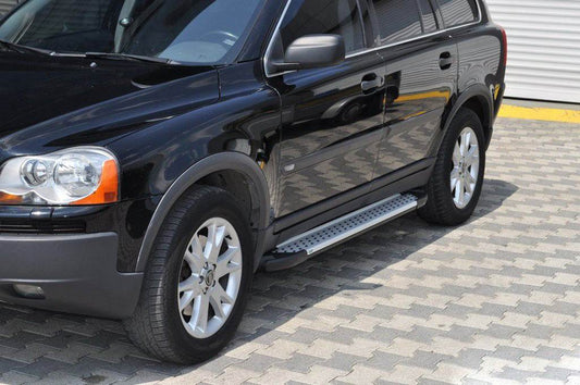 Side sills Allmond Grey (2 pieces, aluminum) for Volvo XC90 2002-2014 - Reelken Auto