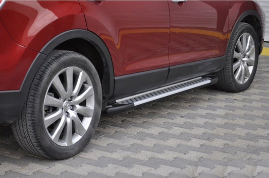 Side Steps Allmond Grey (2 pcs, Aluminum) for Mazda CX-9 2007-2016 - image 1