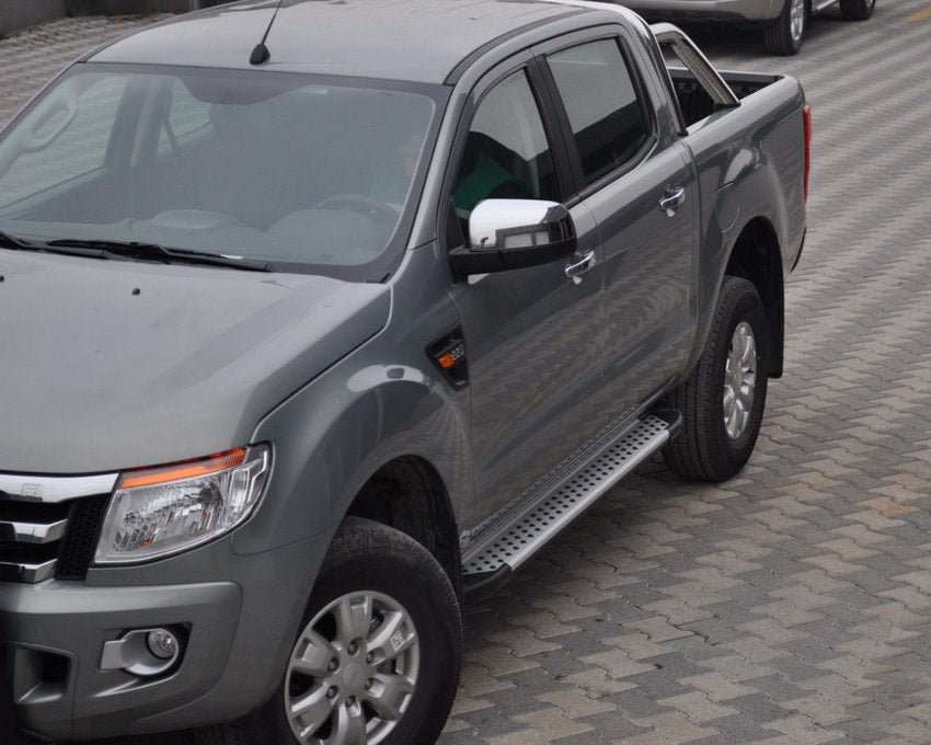 Side Steps Allmond Grey (2 pcs, Aluminum) for Ford Ranger 2011-2022 - image 1