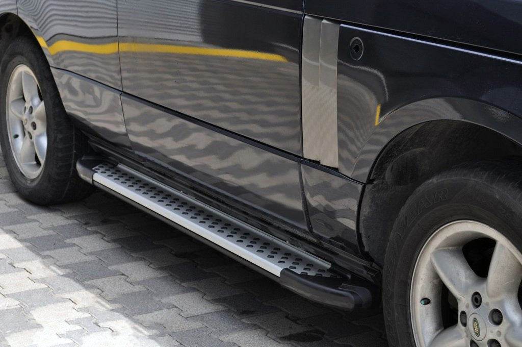 Side sills Allmond Grey (2 pieces, aluminum) for Range Rover III L322 2002-2012 - Reelken Auto