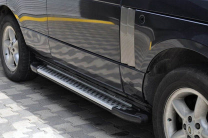 Side sills Allmond Grey (2 pieces, aluminum) for Range Rover III L322 2002-2012 - Reelken Auto