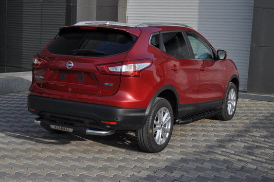 Side platforms Black Allmond (2 pieces, aluminum) for Nissan Qashqai 2014-2021 - Reelken Auto