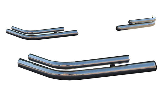 Rear double corner bars AK003-double (2 pcs, stainless steel) for Volkswagen Caddy 2010-2015 - image 1