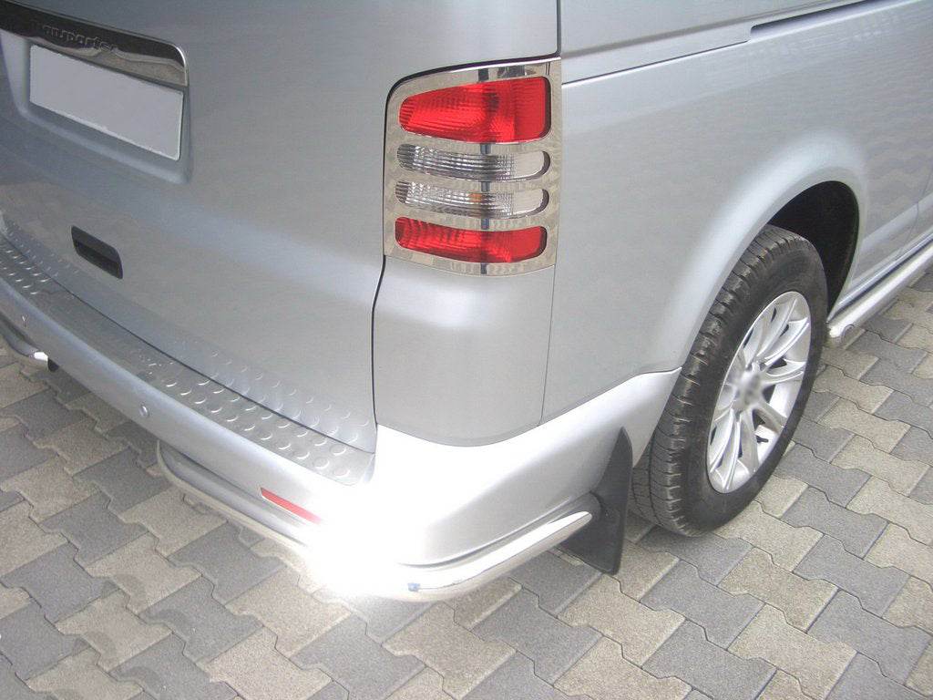 Rear corners AK003 (2 PCs, stainless steel) for Volkswagen T5 Multivan 2003-2010 - Reelken Auto