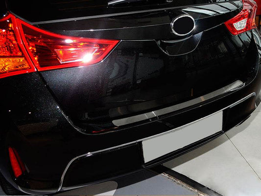 Pad on the rear bumper Nataniko (HB, stainless steel) for Toyota Auris 2012-2018 - Reelken Auto