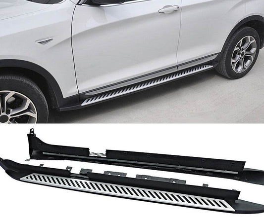 Side sills OEM V3 (2 pcs., aluminum) for BMW X4 F-26 2014-2018 - Reelken Auto