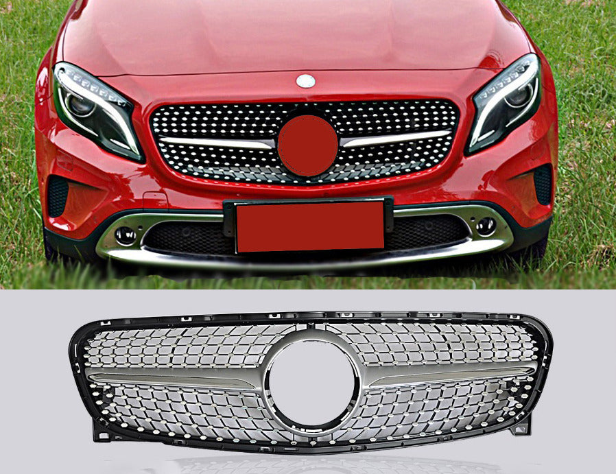 Front Grille Diamond Silver (2014-2016) for Mercedes GLA X156 2014-2019 - image 6