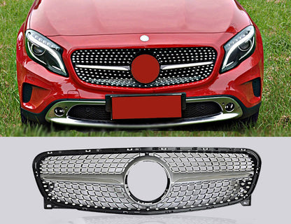Front Grille Diamond Silver (2014-2016) for Mercedes GLA X156 2014-2019 - image 6