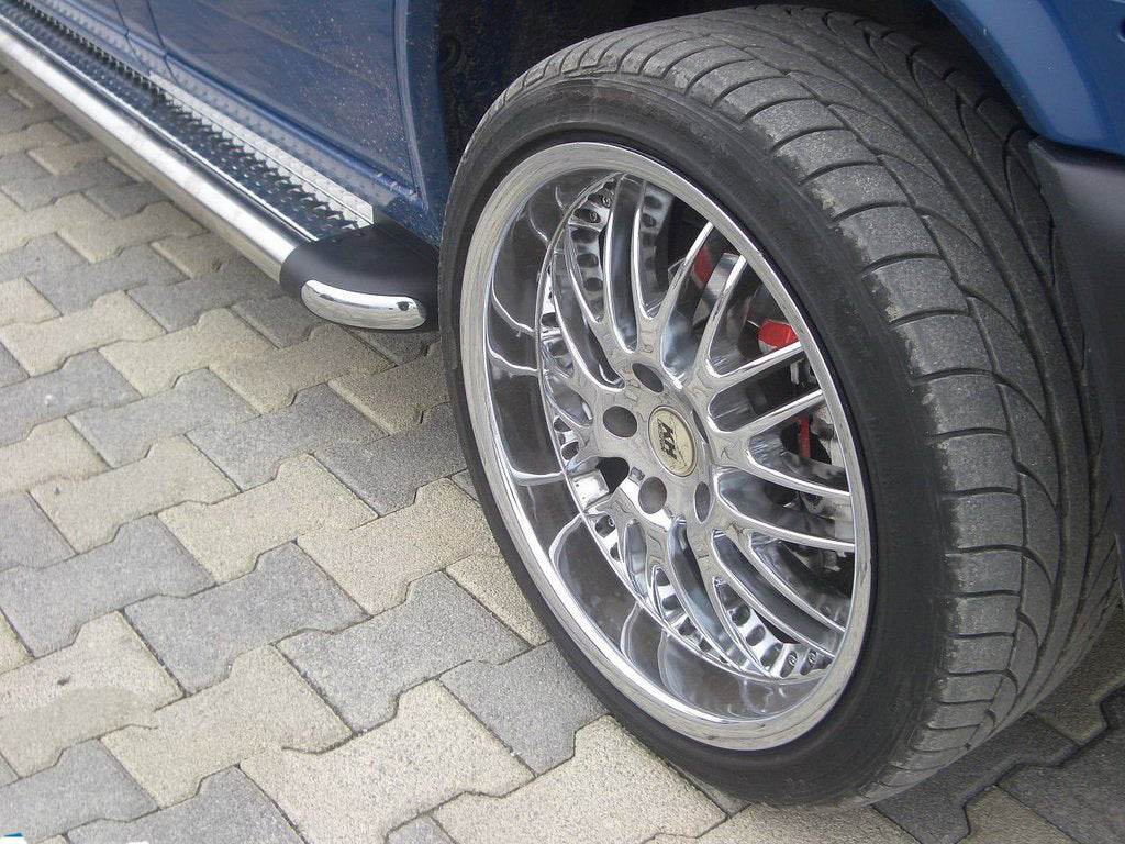 Side platform KB002 d60mm (2 PCs, stainless steel) for Volkswagen T4 Caravelle/Multivan - Reelken Auto