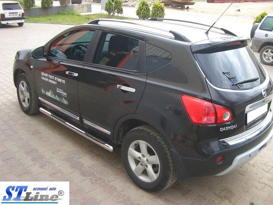 Side pipes (2 pcs., stainless steel) for Nissan Qashqai 2007-2010 - Reelken Auto