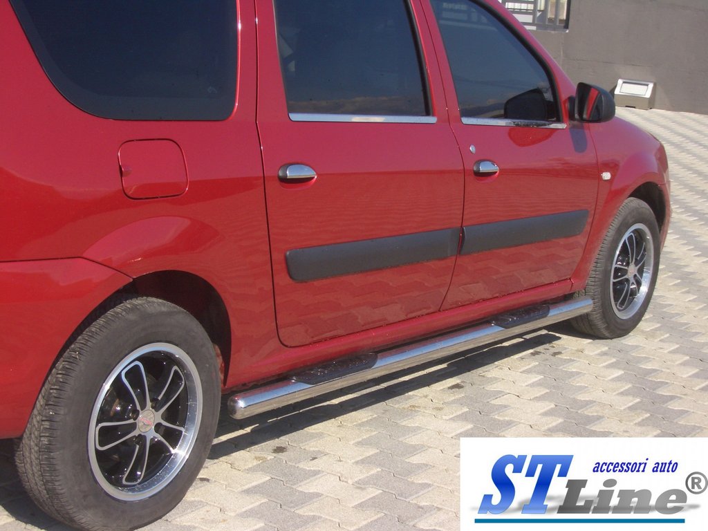 Side Pipes (2 pcs, Stainless Steel) for Renault Logan MCV 2005-2013 - image 3