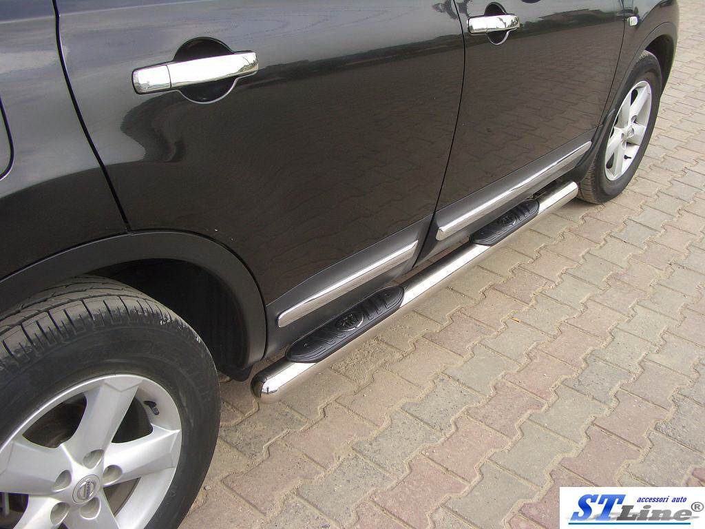 The side tube (2 PCs., stainless.) for Nissan Qashqai 2010-2014 - Reelken Auto