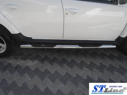 Side pipes with inserts (2 PCs., stainless.) for Renault Duster 2008-2017 - Reelken Auto