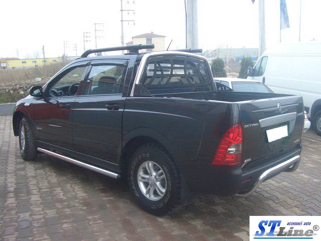 Side pipes (2 PCs, stainless steel) for SsangYong Action 2006↗ - Reelken Auto