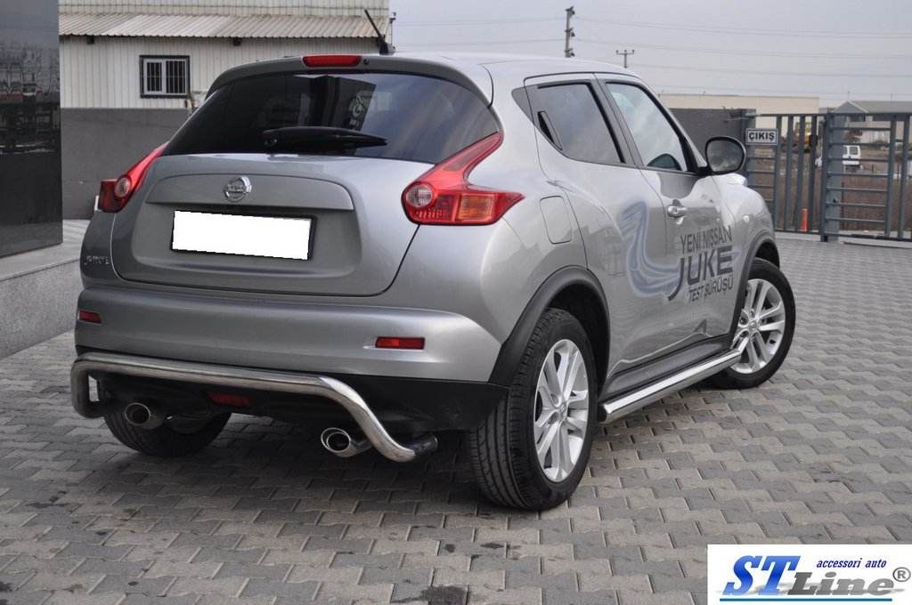 Lateral pipe Ø60 (2 PCs., stainless.) for Nissan Juke 2010-2019 - Reelken Auto