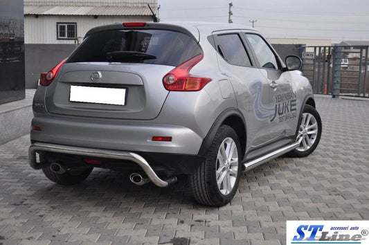 Lateral pipe Ø60 (2 PCs., stainless.) for Nissan Juke 2010-2019 - Reelken Auto
