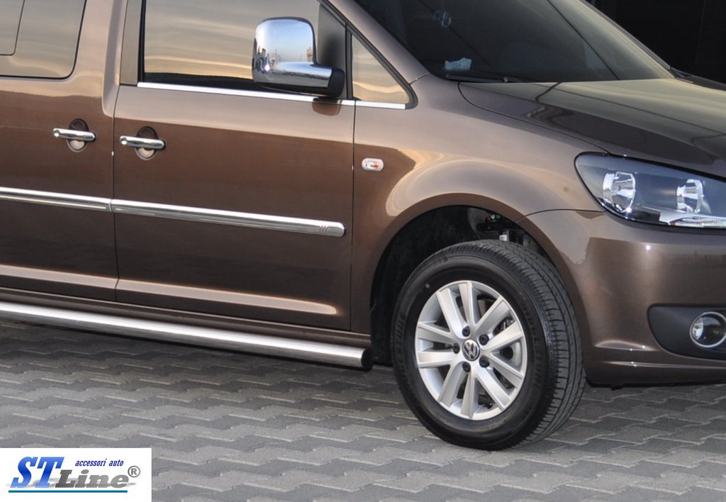 Lateral pipe BB001 (2 PCs, stainless steel) for Volkswagen Caddy 2010-2015 - image 6