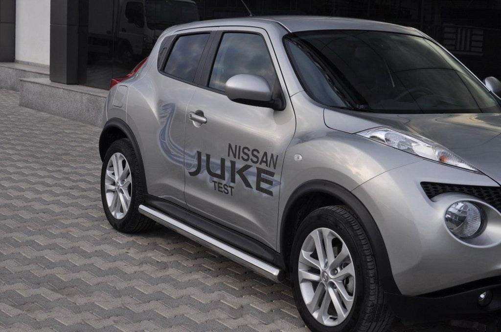 Lateral pipe Ø60 (2 PCs., stainless.) for Nissan Juke 2010-2019 - Reelken Auto