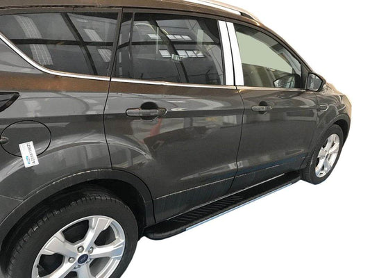 Side sills Bosphorus Grey (2 pieces, aluminum) for Skoda Karoq - Reelken Auto