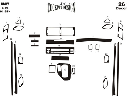 Dashboard Trim Covers for BMW 5 Series E-39 1996-2003 - image 4