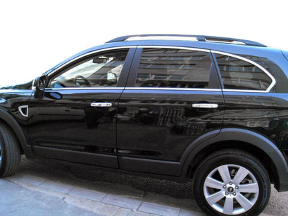 Upper trim (6 pieces, stainless steel) for Chevrolet Captiva 2006-2019 - Reelken Auto