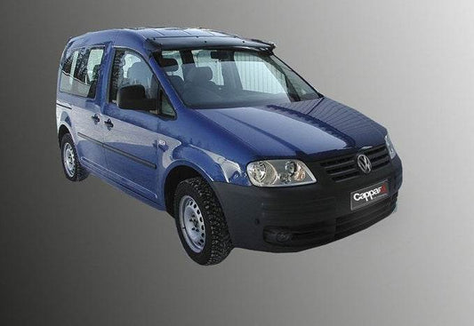 The visor on the windshield (gloss black, 5mm) for Volkswagen Caddy 2015-2020 - Reelken Auto