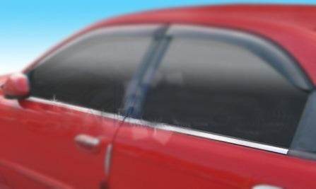 Outlining windows (4 pcs, stainless steel) for Chevrolet Lanos - Reelken Auto