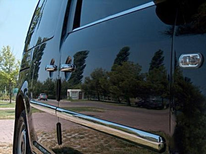 Overlays on the moldings (4 pieces, stainless steel) for Volkswagen Caddy 2004-2010 - image 1