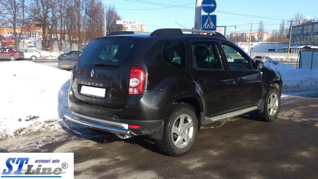 Back arc straight (stainless) for Dacia Duster 2008-2018 - Reelken Auto