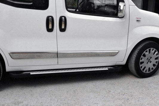 Side sills Allmond Grey (2 PCs, aluminum alloy.) for Citroen Nemo - Reelken Auto