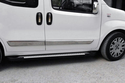 Side sills Allmond Grey (2 pieces, aluminum) for Fiat Doblo II 2010-2022 - image 1