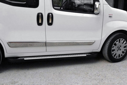 Side sills Allmond Grey (2 pieces, aluminum) for Fiat Doblo II 2010-2022 - image 1