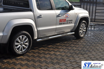 Side pipes (2 PCs, stainless steel) for Volkswagen Amarok 2010-2022 - image 3
