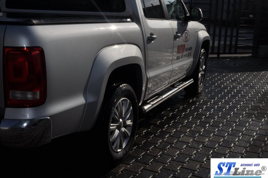 Side pipes (2 PCs, stainless steel) for Volkswagen Amarok 2010-2022 - image 2