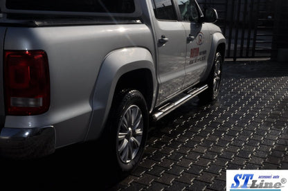 Side pipes (2 PCs, stainless steel) for Volkswagen Amarok 2010-2022 - image 2