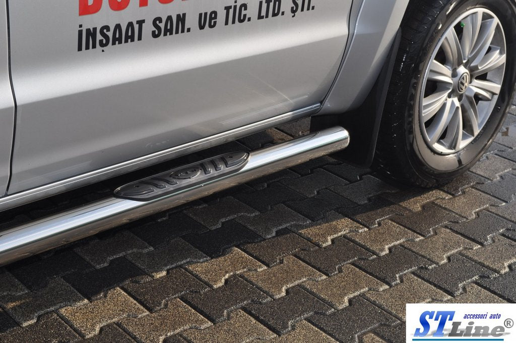 Side pipes (2 PCs, stainless steel) for Volkswagen Amarok 2010-2022 - image 4