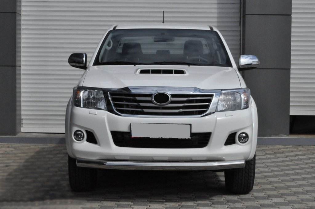 Front protection ST008 (stainless) for Toyota Hilux 2006-2015 - Reelken Auto