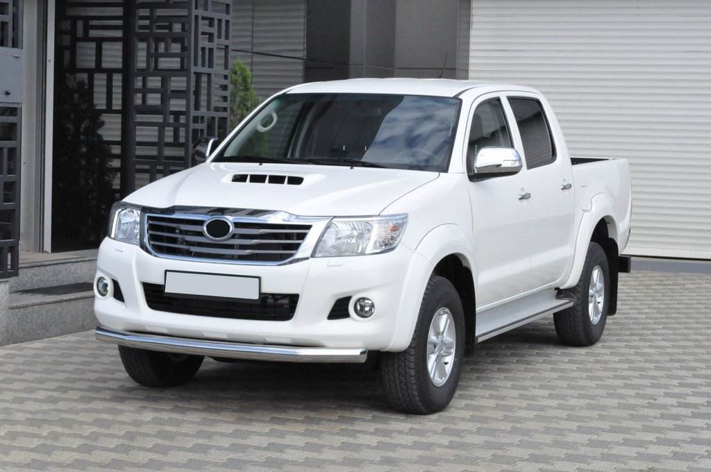 Front protection ST008 (stainless) for Toyota Hilux 2006-2015 - Reelken Auto